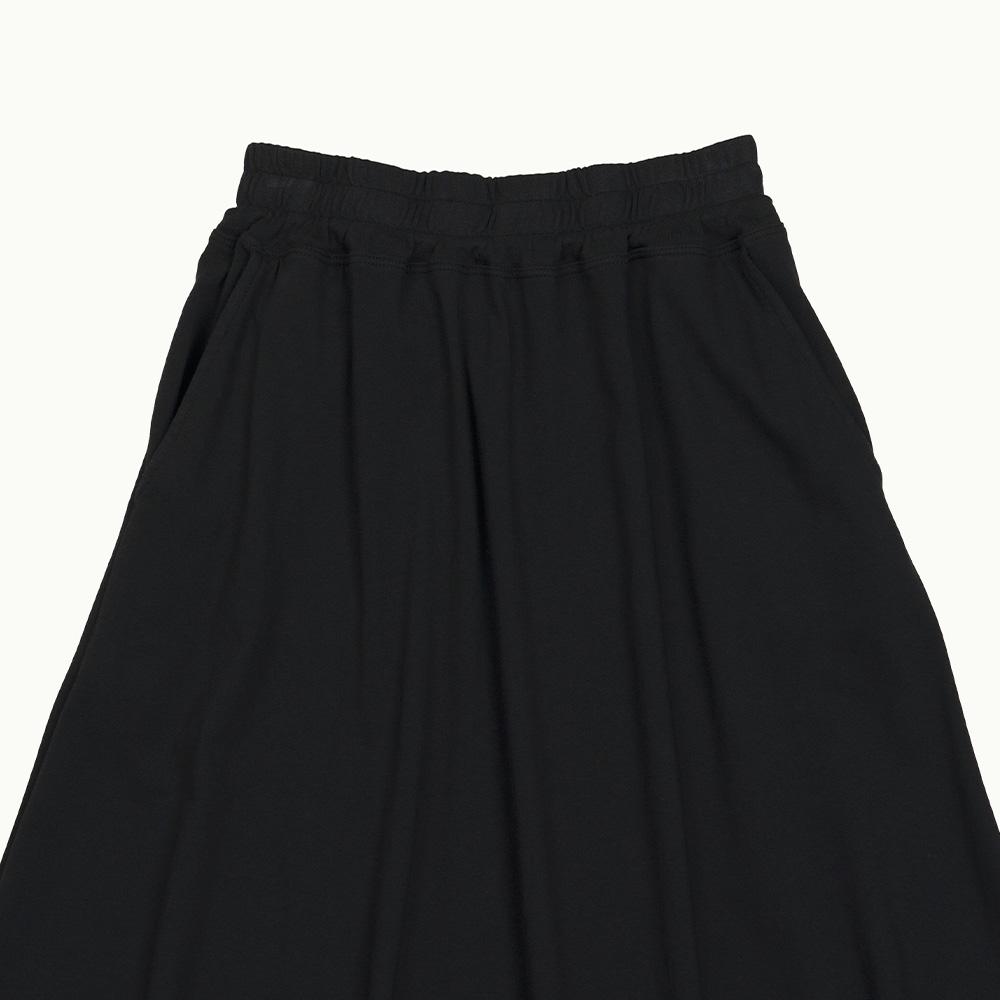 CHIQUITA Jersey Skirt (Cotton) Black 242401Sbk