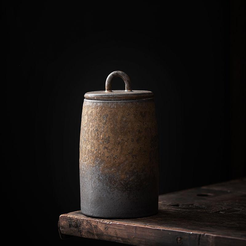 Modern Gilt Ceramic Tea Caddy Kitchen Seal Moisture-proof Storage Bottle Coffee Bean Tea Caddy Storage Container Home Decoration