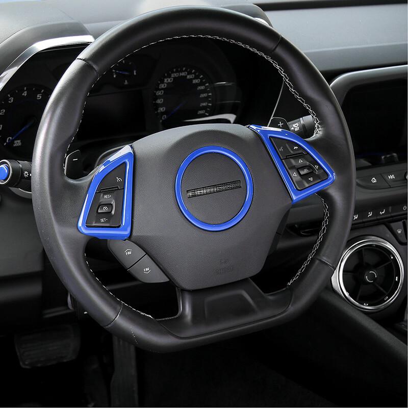 3pcs Steering Wheel Frame Decor Cover Trim For Chevrolet Camaro 2017+Accessories