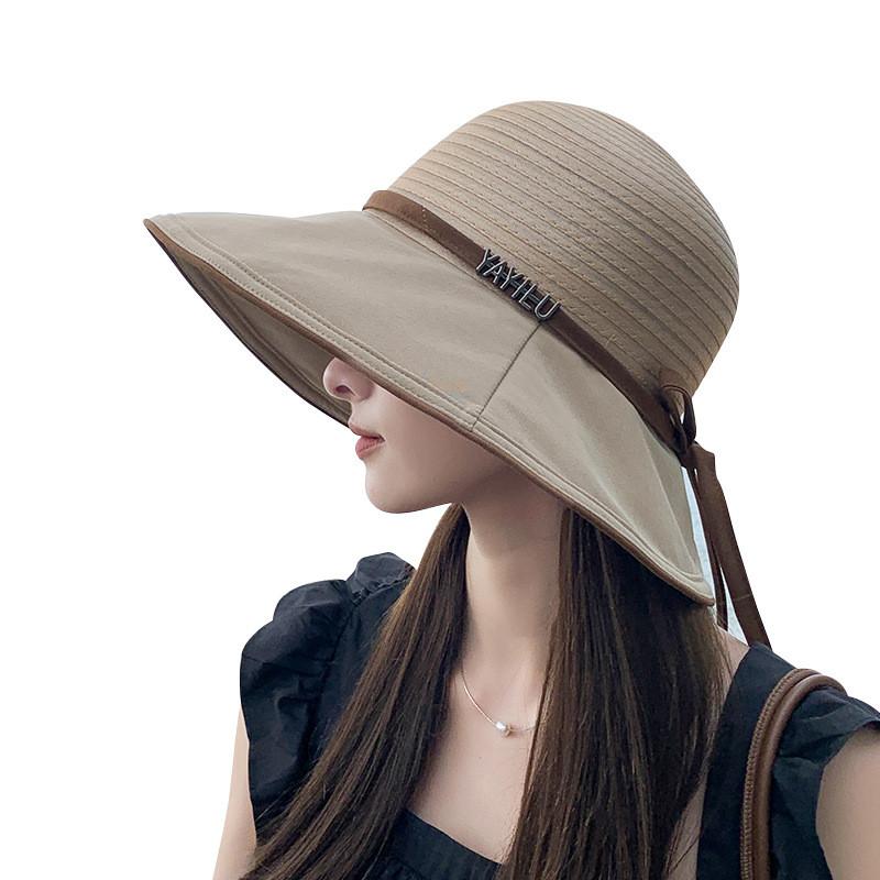 Summer Ladies Bucket Hat With Sunshade And Polyester Material For Travel Use