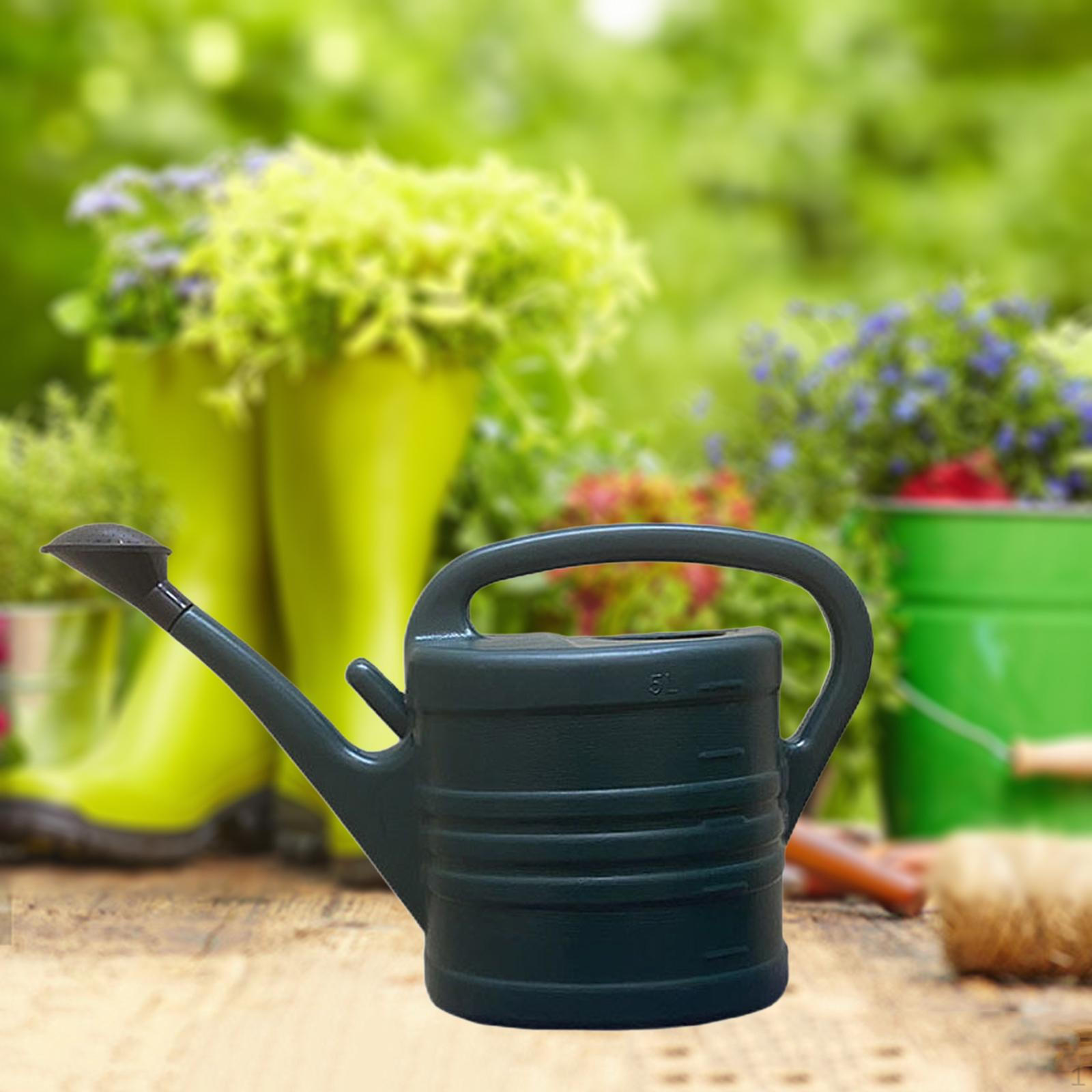 Elegant Watering Can Set for Garden And Indoor Plants Dark Green 5L