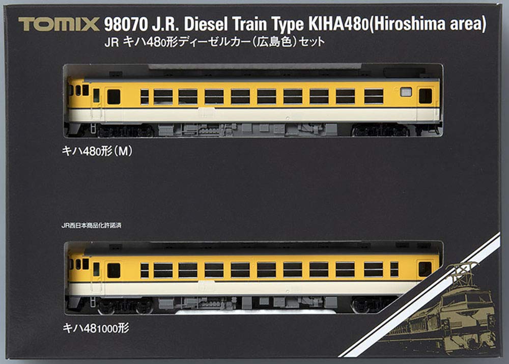 TOMYTEC TOMIX N Gauge Kiha 48 Type 0 Hiroshima Color Set 2 Cars 98070 Railway Model Diesel Car