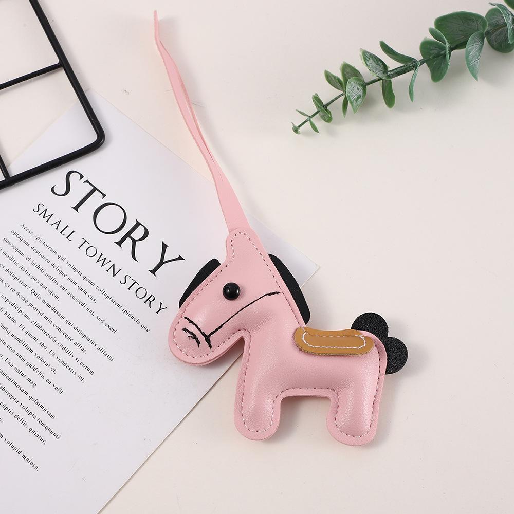 New leather creative simulation pony lanyard luggage clothes keychain bag pendant pendant jewelry accessories