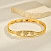 Exquisite Unique Chain Design Gold Plated Bracelets Gift for Women, Dainty Shiny Cubic Zircon Wristband Bangle Non Tarnish
