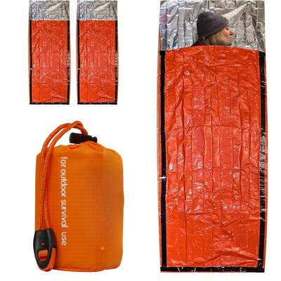Saco de dormir de emergencia, saco de supervivencia, saco vivac de emergencia, manta portátil, térmica, equipo ultraligero para acampar al aire libre