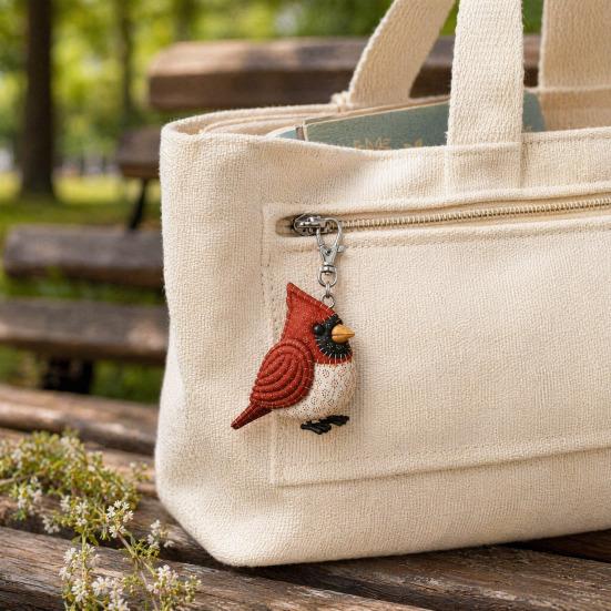 DIY Patchwork Animal Keychain Kit, Handmade Bird Pet Farm Forest Animal Key Ring, Handcrafted Keychain Art Crafts for Kids Adults