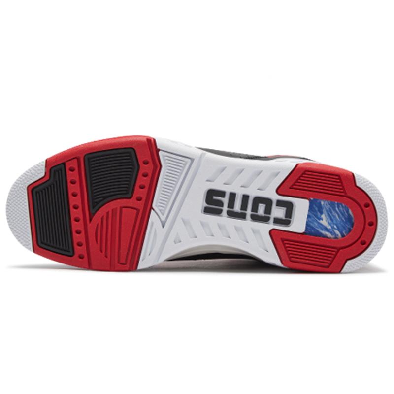 Converse ERX Courtside Game Empired Red Sports Trend Mid-Top Vintage Basketball Shoes Unisex Black and Red