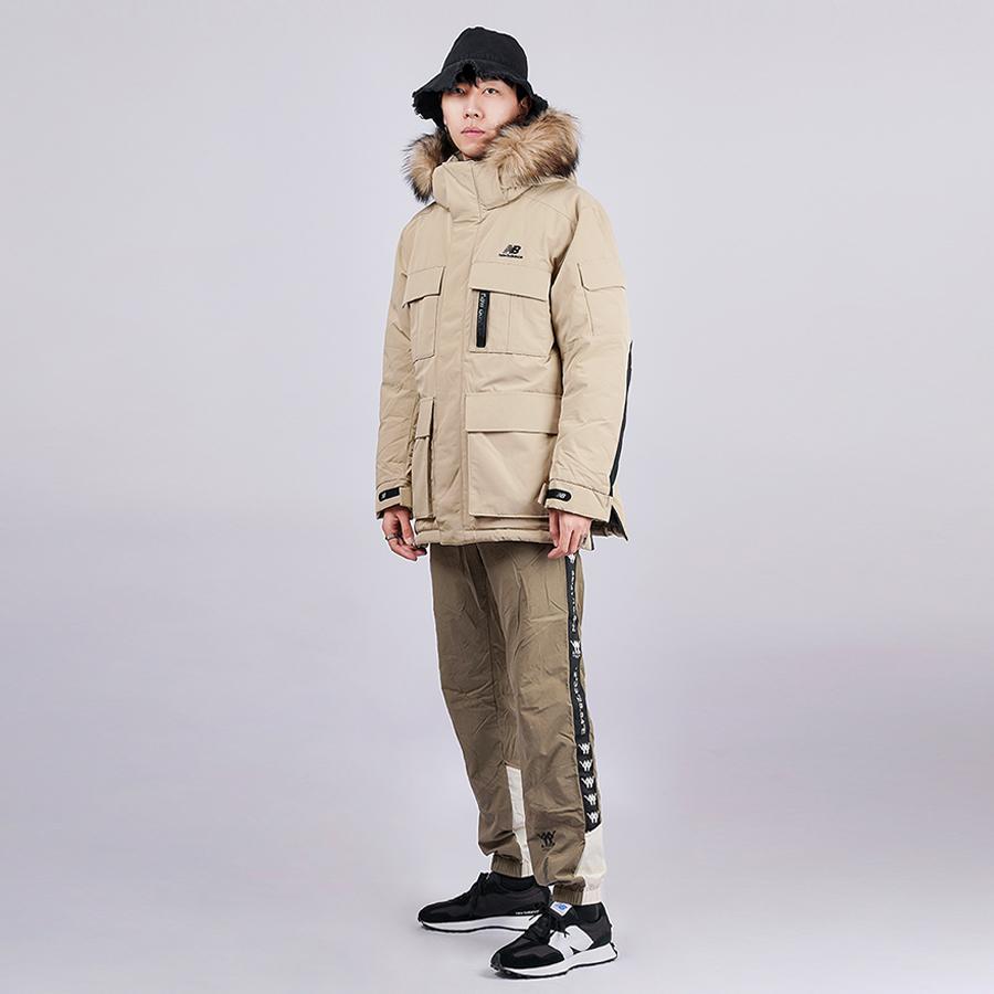 New Balance Down Jackets Men's Khaki Hooded Moderate Other NPA46021-BEI