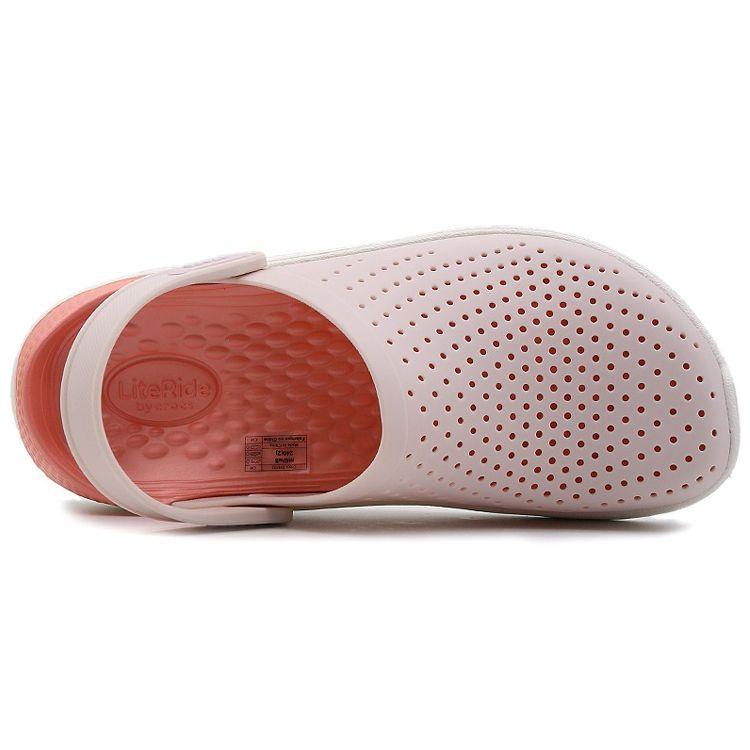 Crocs Literide Outdoor Open Toe Flat Hole Sports Sandals Unisex Sandals Light-Pink 204592-6PL