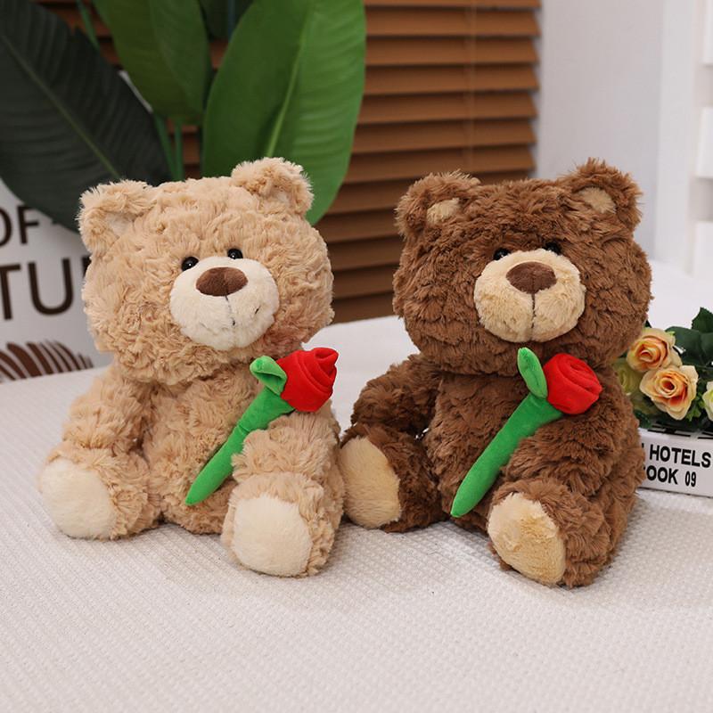Bear Rose Cute Plush Toy Gift  Girlfriend  Festival Present Stuffed Fill Doll