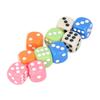 30PCS Colored Dice Set Plastic 6 Sided Standard Game Dice for Kids Classroom Math Learning White Blue Orange Pink Green