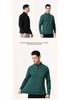Men's Long Sleeve Half-Zip Sports Tee - Solid Color Stand Collar for Running and Fitness