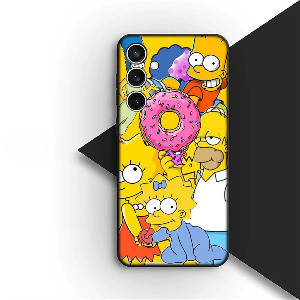 Sfondo S-Simpsons Bart Cover per Telefono Custodia Morbida per Samsung Galaxy S22 S21 S20 FE Ultra Plus A07 A17 A15 A16 A25 A57 A37 Cover