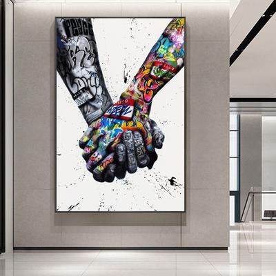 Street Graffiti Art Lover Hands Canvas Posters Art Canvas Paintings Inspiration Artwork Wall Pictures for Living Room Cuadros