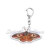 Beautiful Lavender Flower Monarch Butterfly Keychains Ring for Accessories Bag Butterflies Pendant Key Chain Jewelry Fans Gifts