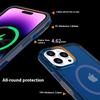 For iPhone 16 Pro Back Cover Skin Touch Frosted Translucent Magnetic Phone Case