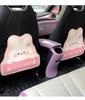 Car Cartoon Animal Bear Bunny Backseat Protector Kick Mat Seat Back Cover Waterproof Leather Anti-Kick Pad For Kids Universal