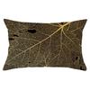 Black Gold Plant Series Waist Pillowcase Peach Skin Printed Sofa Pillowcase Home Fabric Supplies Pillowcase