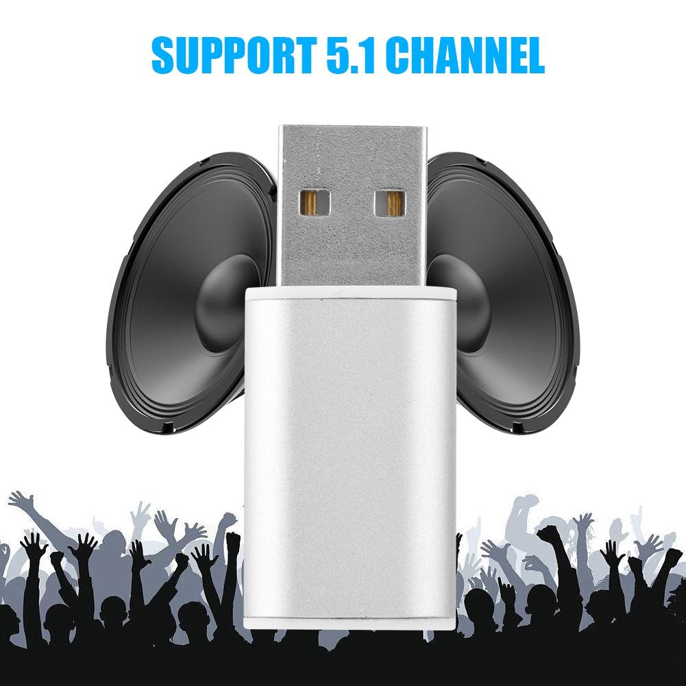 External USB 2.0 to 3.5mm Stereo Sound Card Mic Adapter Speaker (Black)