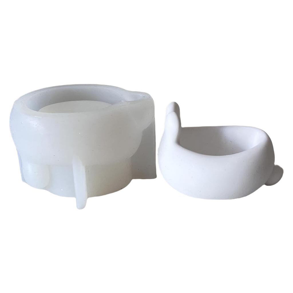 Easters Bunnies Candle Cup Silicone Mold Rabbit Shape Eggs Holder Storage Bowl Mould for DIY Crafts Party Decors Making