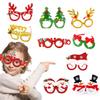 Christmas Glasses Glitter, Party Glasses Frames Christmas Decorations Costume Photo Booth Props for Christmas Party Supplies