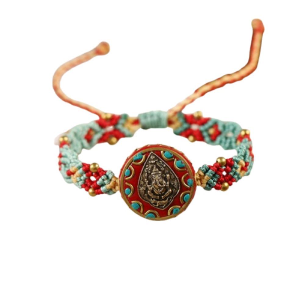 

Винтажные плетеные браслеты из бусин, красочный плетеный браслет-обертка, тибетский веревочный браслет, украшение для руки Style 1