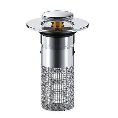 Umywalka Typ wciskany filtr ze stali nierdzewnej 304, umywalkowy korek kanalizacyjny typu pop-up, umywalkowy korek do wody odpływ podłogowy