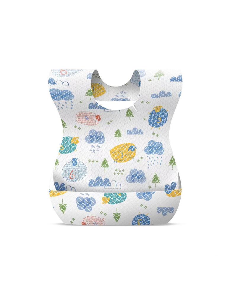 Children's Disposable Cartoon Bibs: Stain-Proof, Moisture-Proof, Wash-Free, Non-Woven Dribble Aprons