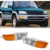 1Pair Corner Marker Light Drvier Passenger Side Replacement Front Parking Signal Lamp Assembly Fit for Toyota RAV4 1998 1999 2000, 81511-42040 (with