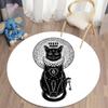 Mysterious Black Cat Round Decorative Carpet Divination Cushion Divination Hotel Carpet Home Decor Living Room Alfombra
