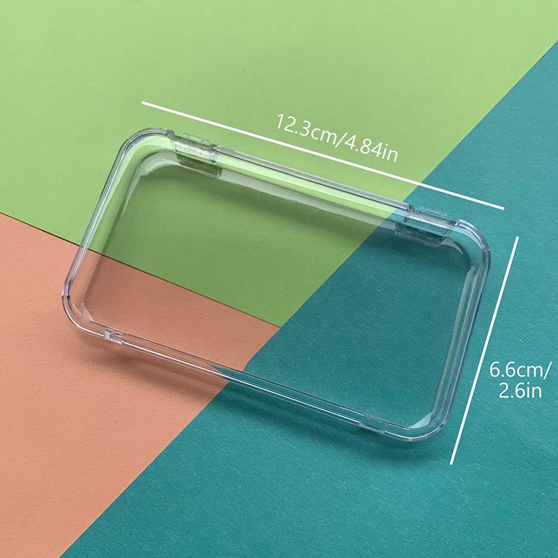 1/2/3Pcs Plastic Clear Box Press-on Nail Storage Case Square Jewelry Earring Sponge Storage Box Display Packaging With Lid