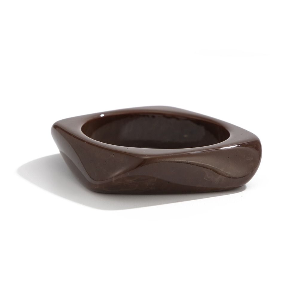 Chunky Irregular Wide Bracelet Vintage Geometric Hand Ring Creative Retro Resin Bangle Party