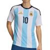 Adidas Argentina Fan Version Messi Home Round Neck Slim Fit Short Sleeve Football Shirt Unisex tops KT0387