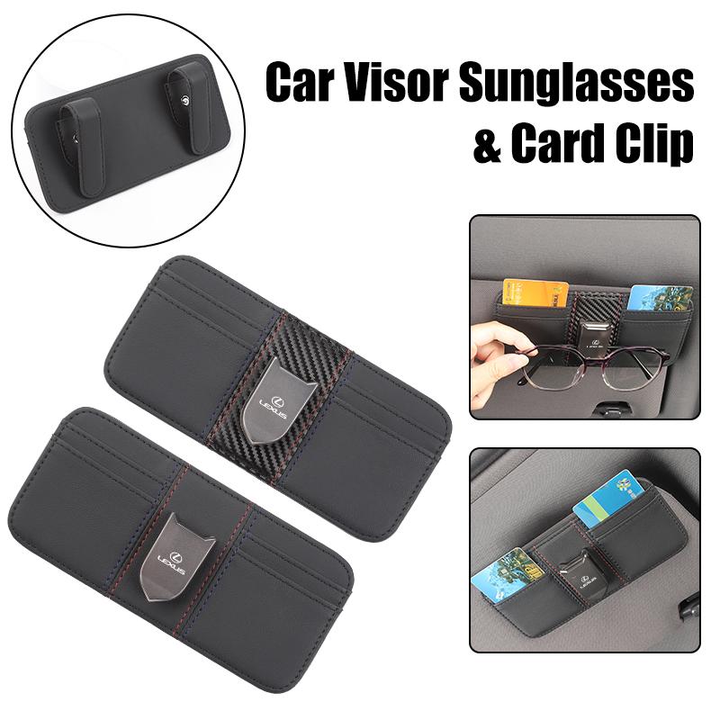 Car Visor Organizer Glasses Bag Sunglass Holder Card Clip Interior For Lexus CT ES GS NX IS250 CT200h IS300h ES300h RX400h NX300