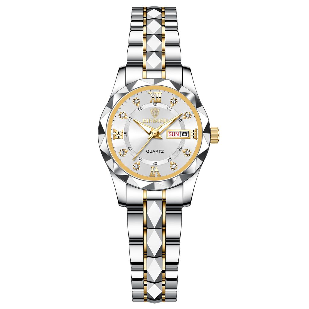 B2521 Top Brand Luxury Fashion Business Womens Quartz Watches 30M Waterproof Week Date Clock Sport Womens Wristwatch