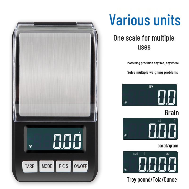 Precision 0.01g Digital Scale for Tea and Jewelry, Compact Household Electronic Measuring Scale