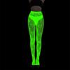 Women Glow in Dark Halloween Fishnet Pantyhose Luminously Spiderweb Skull Pattern Mesh Tights Stockings Party Hosiery