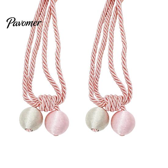 Adjustable Curtain Ties 2Pcs Tiebacks Rope, Decorative Handmade Tie Back, Simple Securing Holdbacks Ropes for Living Room Bedroom Window Sheer Drapes