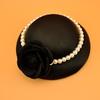 French Simple Pearl Top Hat British Celebrity Elegant Cheongsam Dinner Dress Night Shanghai Girls Catwalk Headdress