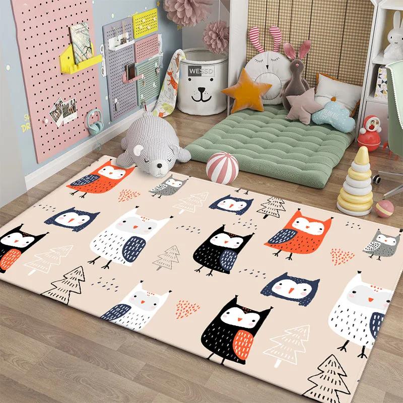 Cartoon Rugs for Bedroom Kids Cute Animal Carpet Modern Style Baby Mat Soft Children's Room Rug Non-slip Nordic Style Decoration