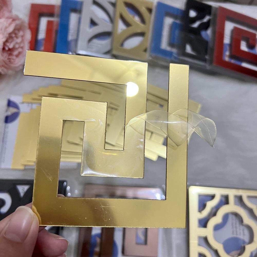 Self Adhesive Waist Line 3D Mirror Sticker 10x10cm DIY Wall Stickers for Living Room Ceiling Edge Strip Corner Line Wall Decor