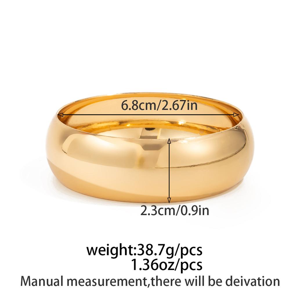 Exaggerated Metal Large Glossy Bracelet Bracelet Design Sense Geometric Round Wide Bracelet