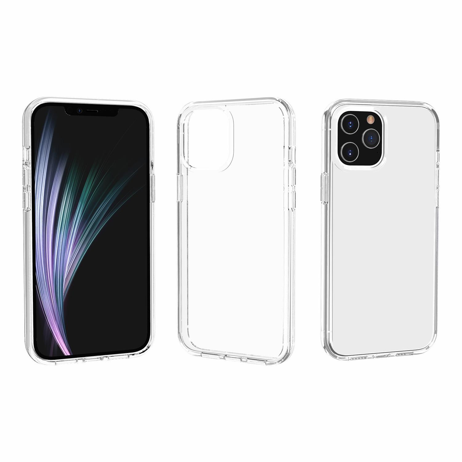 

For iPhone 11 Pro Max Case PC+TPU Shockproof Clear Phone Cover Transparent