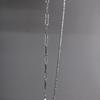 2/6PCS 925 Silver Link Chain Bracelet for Women Girls Luxury Sparkling Crystal Minimalist Daily Wear Jewelry Gift