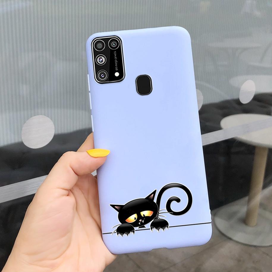 Silikonový kryt Pro Samsung M31 M 31 Obal Čerstvá květina Pírko Nárazuvzdorný kryt telefonu Pro Samsung Galaxy M31s M31 s M315 M317 Etui