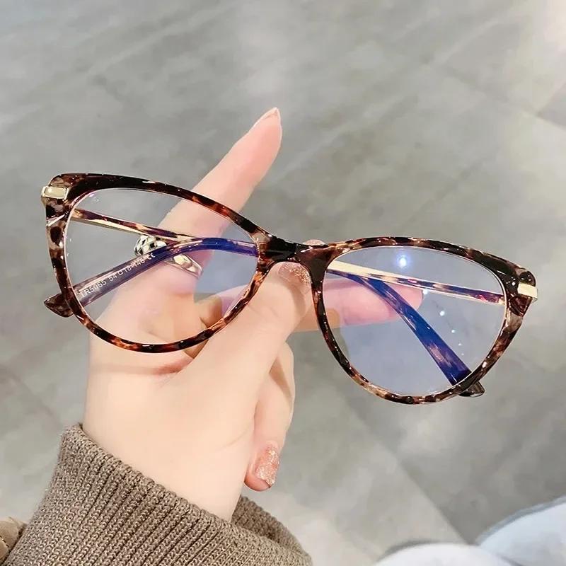 Sexy Cat Eye Glasses Women Anti Blue Light Transparent Eyewear Brand Designer Vintage Clear Eyeglasses Optical Frame Oculos