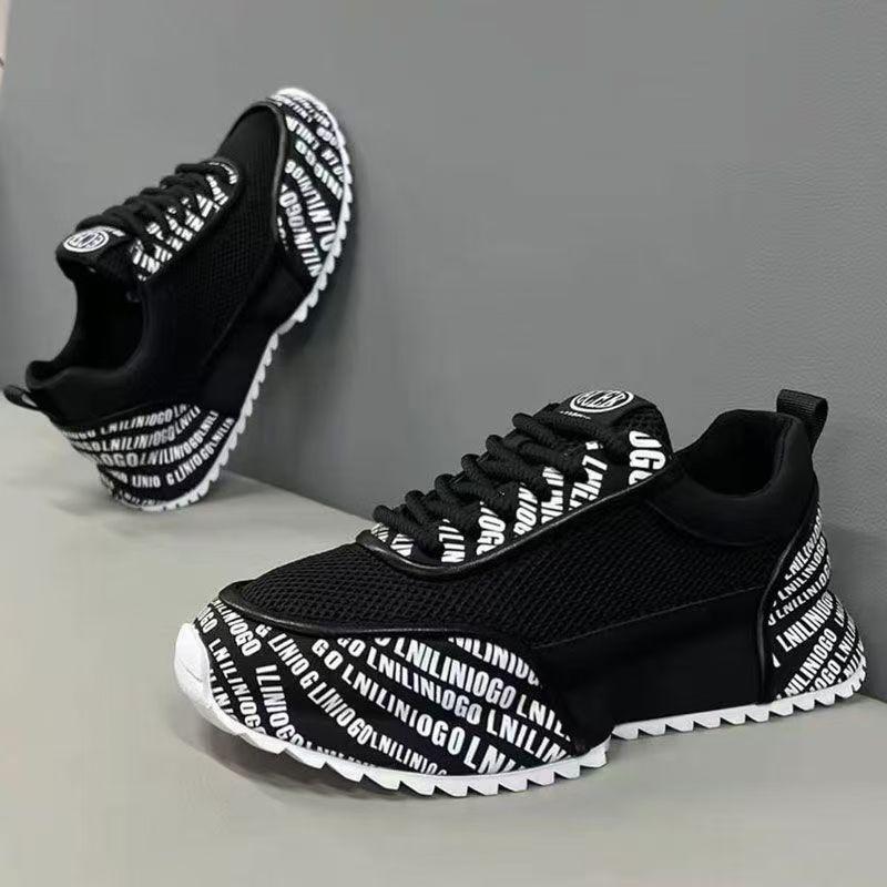 Summer men's shoes trend versatile casual breathable mesh bag bottom fashion soft sole light running tide shoes