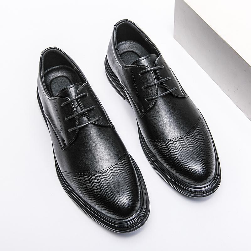 

Корейская версия мужской обуви Brock на платформе, размер 38-45, модные туфли с большим берцем, мужские низкие туфли Brock из кожи с гравировкой 45