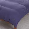 Nishikawa Gauze Duvet Gentle To the Quick Snaps for Easy On and Made In Navy PI03100088 Japanese-bleached Cover, Single, Washable, 100%
