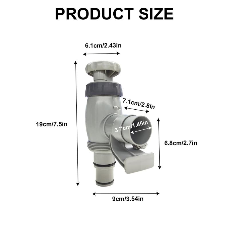 Efficient Water Flow Control Easy To Operate Plunger Valves with Holders for Ground Pool Hoses Pool Maintenance Solution